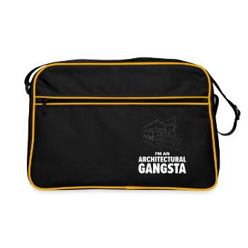 Profession d’architecte Gangsta Historique - Sac Retro - noir/or - Devant