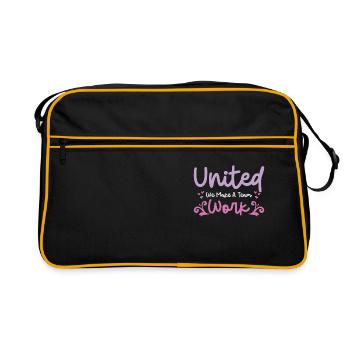 Unité entre les employés Travail de bureau - Sac Retro - noir/or - Devant