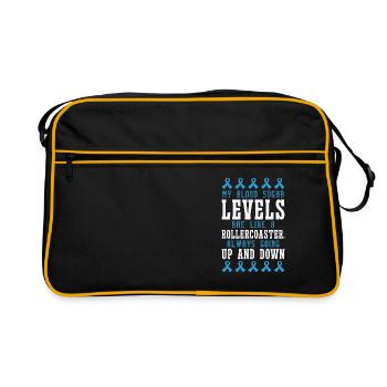 Diabetic Pancreas Diabetes Awareness - Retro Bag - black/gold - Front