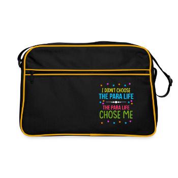 Aide-enseignante enseignante - Sac Retro - noir/or - Devant