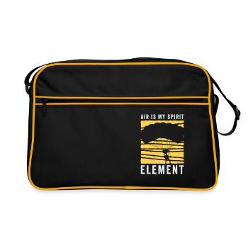 Skydiving Skydiver Skydive Parachuting Air Spirit - Retro Bag - black/gold - Front