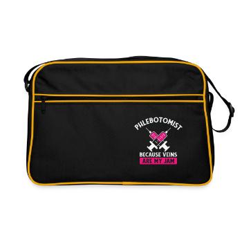 Phlebotomist Phlebotomy Nurse Tech - Retro Bag - black/gold - Front