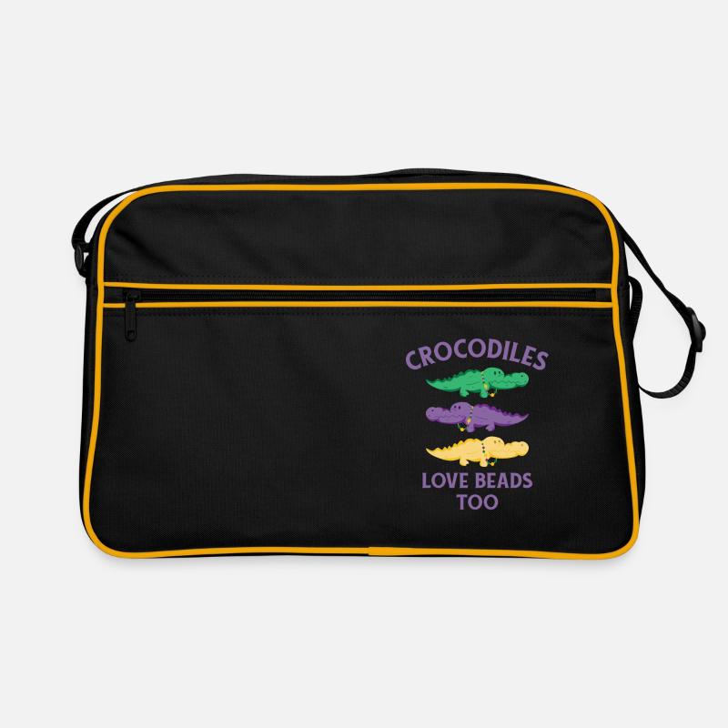Mardi Gras Carnaval Crocodile Perles Faune Sac Retro
