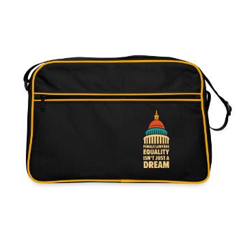 Internationaler Frauentag Juristin - Retro Tasche - Schwarz/Gold - Vorne