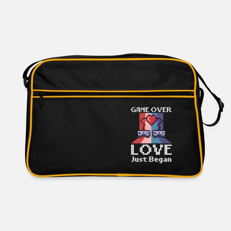 Valentine's Day Gamer Playing Video Game Couples Retro Bag