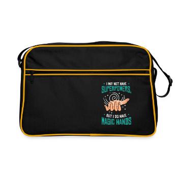 Massage Therapist Therapy Licensed Masseur - Retro Bag - black/gold - Front
