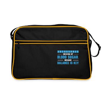 Diabetic Pancreas Diabetes Awareness - Retro Bag - black/gold - Front