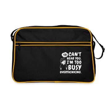 Suranalyse du dessin au trait Dessin Overthinker - Sac Retro - noir/or - Devant