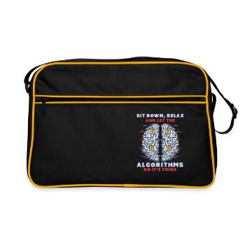 Computer Algorithm Programmer Artificial - Retro Bag - black/gold - Front