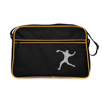 Baseball Lanceur Softball Catcher Baseball - Sac Retro - noir/or - Devant