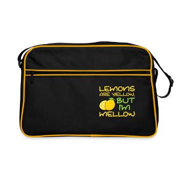Lemon Fruit Lemonade Citrus - Retro Bag - black/gold - Front