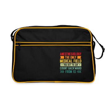 Anesthesia Anesthesiologist Nurse Anesthesiology - Retro Bag - black/gold - Front