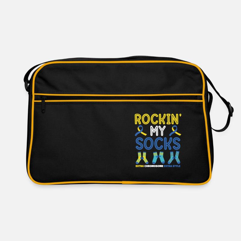 Welt-Down-Syndrom-Tag Awareness Rocking Socks Retro Tasche