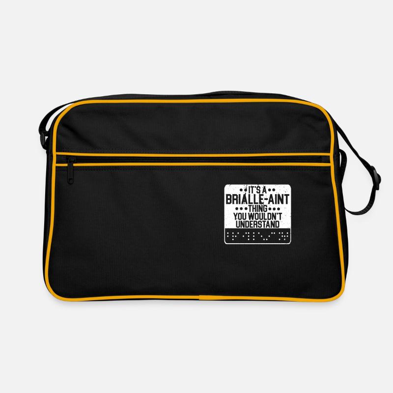 Conscience de la cécité aveugle en braille Sac Retro