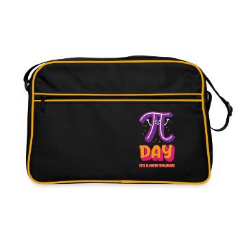 Pi Day Math Holiday Pi Symbol Number - Retro Bag - black/gold - Front