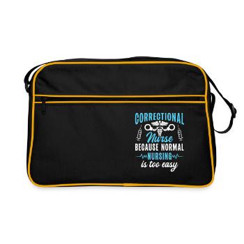 Correctional Nurse Nursing Correction Officer - Retro Bag - black/gold - Front