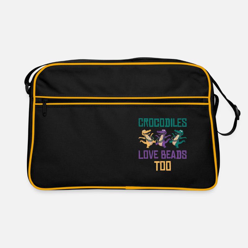 Mardi Gras Carnaval Crocodile Perles Faune Sac Retro