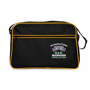 Simulation Sci Fi Futuristic Conspiracy - Sac Retro - noir/or - Devant
