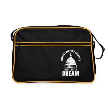 Internationaler Frauentag Juristin - Retro Tasche - Schwarz/Gold - Vorne