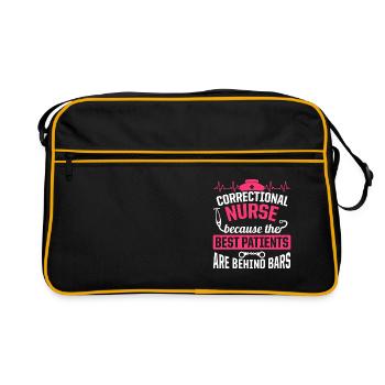 Correctional Nurse Nursing Correction Officer - Retro Bag - black/gold - Front
