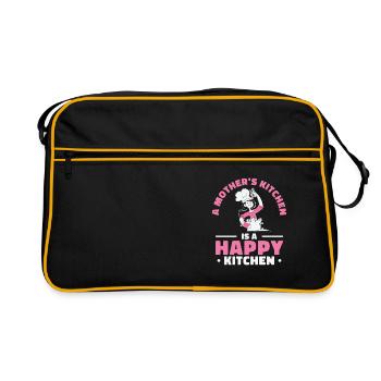 Mothers Day Holiday Grandma Cooking Mom - Retro Bag - black/gold - Front