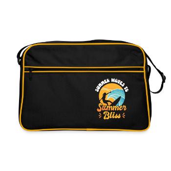 Surf Tropical Surfing Summer Surfboard Sports - Retro Bag - black/gold - Front