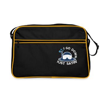 Scuba Diving Snorkeling Diving Enthusiast - Retro Bag - black/gold - Front