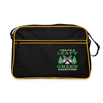 Arborist Tree Cutter Chainsaw Lumberjack - Retro Bag - black/gold - Front