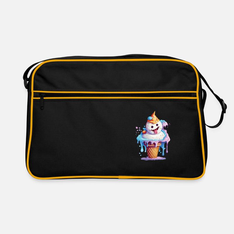 Weihnachten im Juli Schneemann Eiscreme Eis Retro Tasche