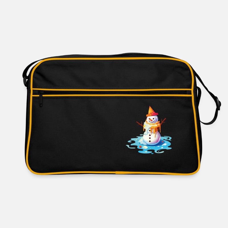 Weihnachten im Juli Schneemann Eiscreme Eis Retro Tasche