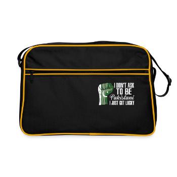 Pakistani Pride Pakistan Flag Grown Pakistani - Retro Bag - black/gold - Front