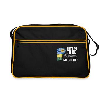 Rwandan Pride Rwanda Flag Grown Rwandan Roots - Retro Bag - black/gold - Front