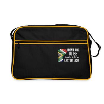 Fierté sud-africaine Drapeau sud-africain - Sac Retro - noir/or - Devant