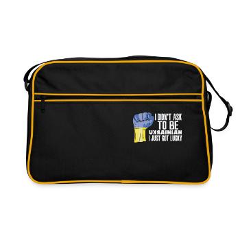 Fierté ukrainienne Drapeau ukrainien agrandi - Sac Retro - noir/or - Devant