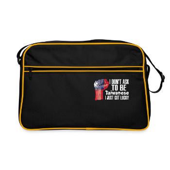 Fierté taïwanaise Drapeau taïwanais - Sac Retro - noir/or - Devant