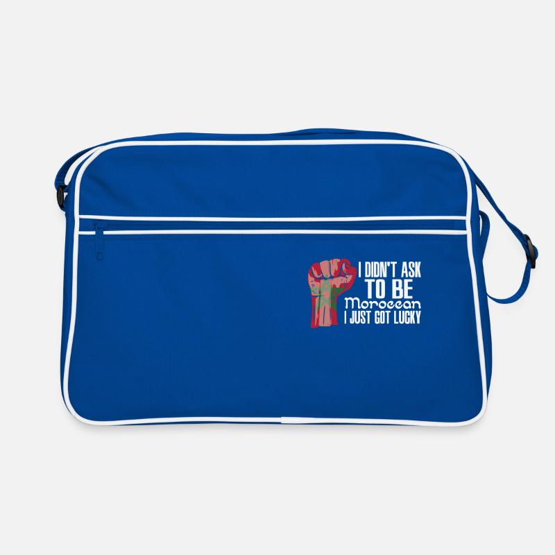Moroccan Pride Morocco Flag Grown Moroccan Roots Retro Bag