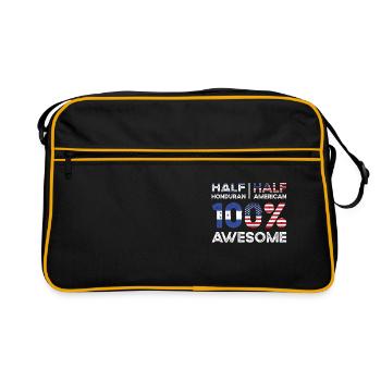 Hondurien American Patriot États-Unis - Sac Retro - noir/or - Devant