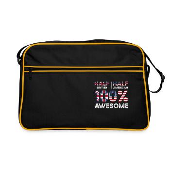 British American Patriot USA Grown United Kingdom - Retro Bag - black/gold - Front