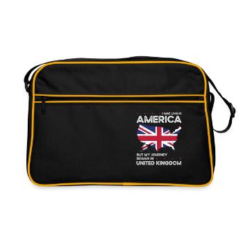 British American Patriot USA Grown United Kingdom - Retro Bag - black/gold - Front