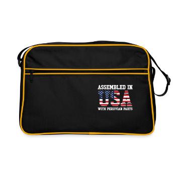 Patriote américain péruvien USA cultivé - Sac Retro - noir/or - Devant