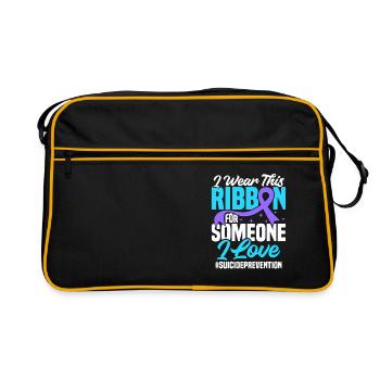 Suicide Prevention Warrior Mental Health - Retro Bag - black/gold - Front