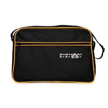 Yoga Namaste Méditation Fleur de Lotus Professeur de Zen Yoga - Sac Retro - noir/or - Devant