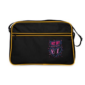 Bisexual Bi Gay Pride Lesbian LGBTQ LGBT - Retro Bag - black/gold - Front