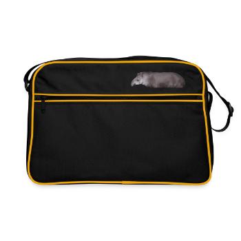 Le tapir, le cochon ou l'éléphant? - Sac Retro - noir/or - Devant