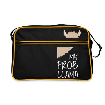 Lama! Llama! ProbLlama - Retro Tasche - Schwarz/Gold - Vorne