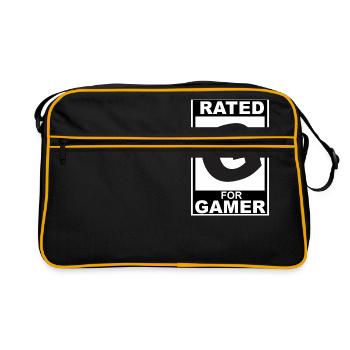 Rated G for Gamer - Retro Bag - black/gold - Front