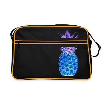 ANANAS MOSAIC nuit - Sac Retro - noir/or - Devant
