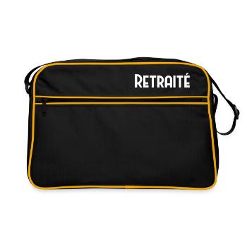 Retraité heureux - cadeau départ en retraite - Sac Retro - noir/or - Devant
