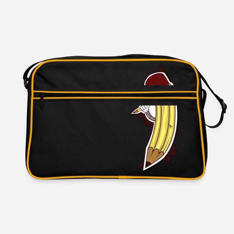Ein Bleistift bringt einen Bleistift Retro Tasche