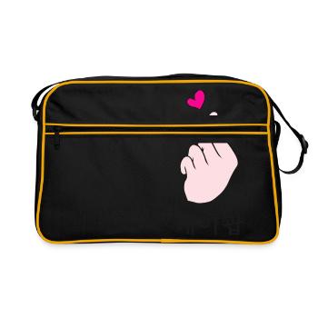 K-Pop Shirt | KPop Hand Icon Musique coréenne mignonne - Sac Retro - noir/or - Devant
